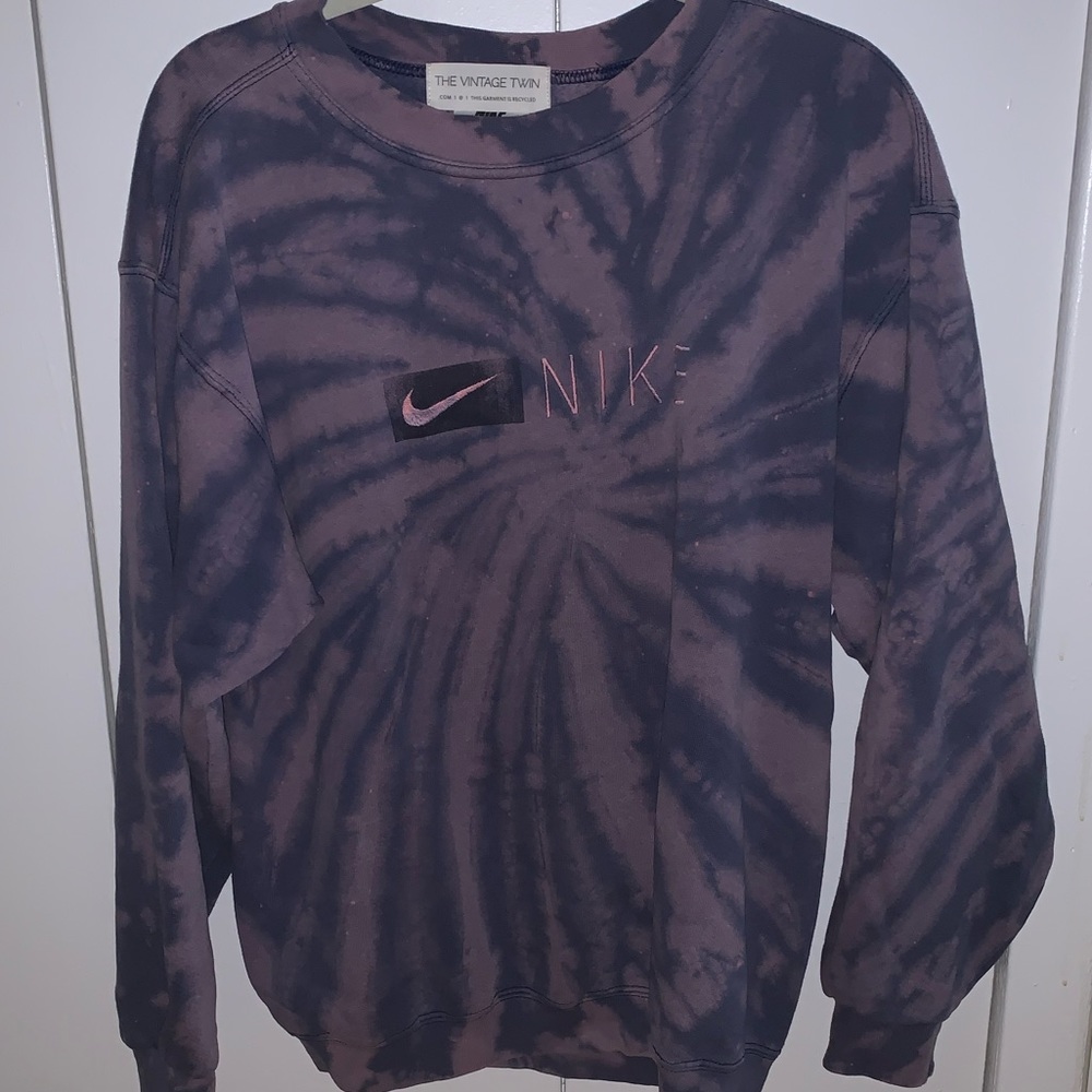 Purple Tie-Dye NIKE Crewneck